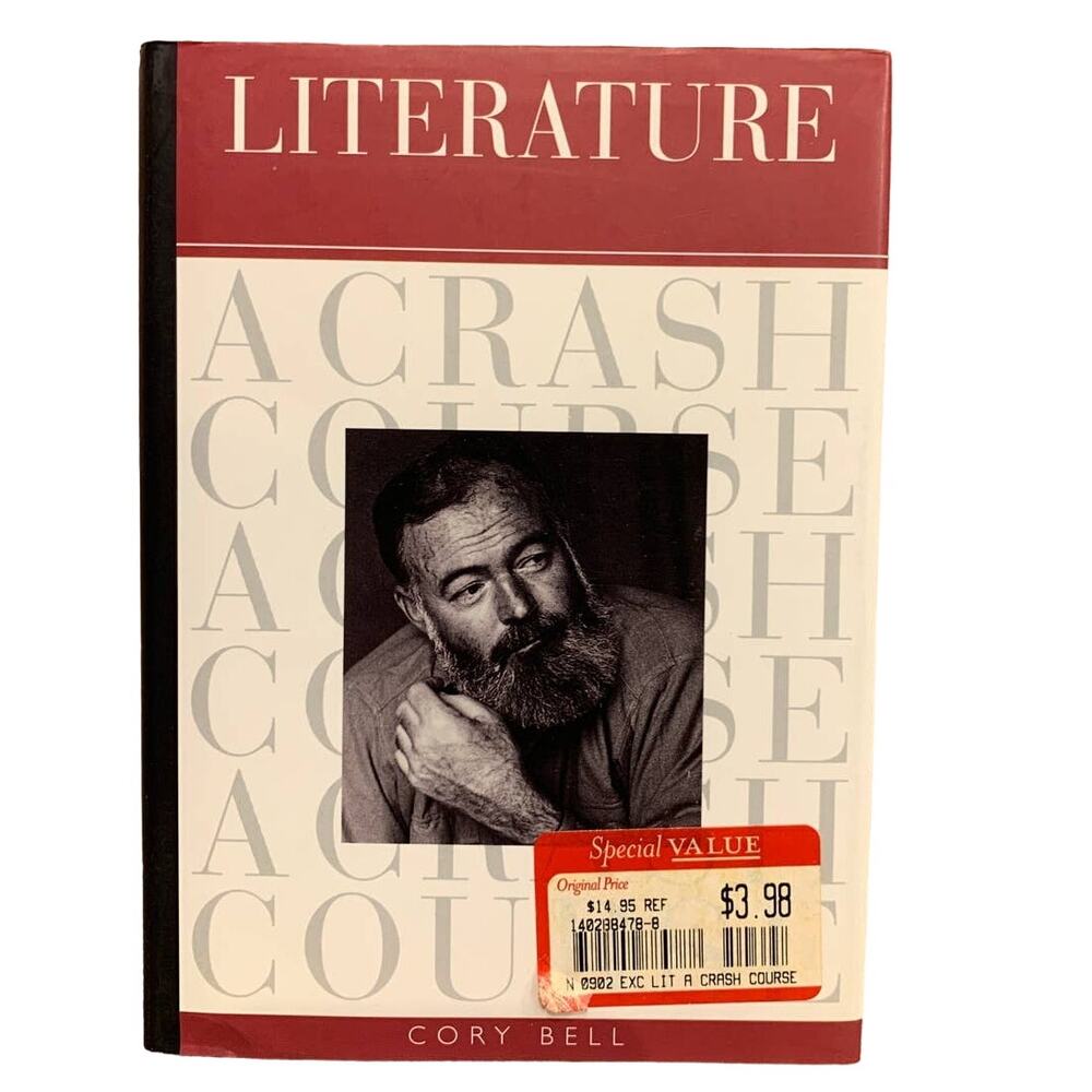 Vintage 1999 Literature A Crash Course Hardback Book Cory Bell w Illustrations